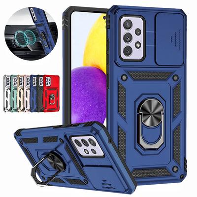Etui dla Samsung A52 5G Etui Przesuwana Kamera Wstrząsoodporne Etui Pancerne dla Galaxy A52 A52s A 52 Magnetyczny Uchwyt Samochodowy Pierścień Ochronny