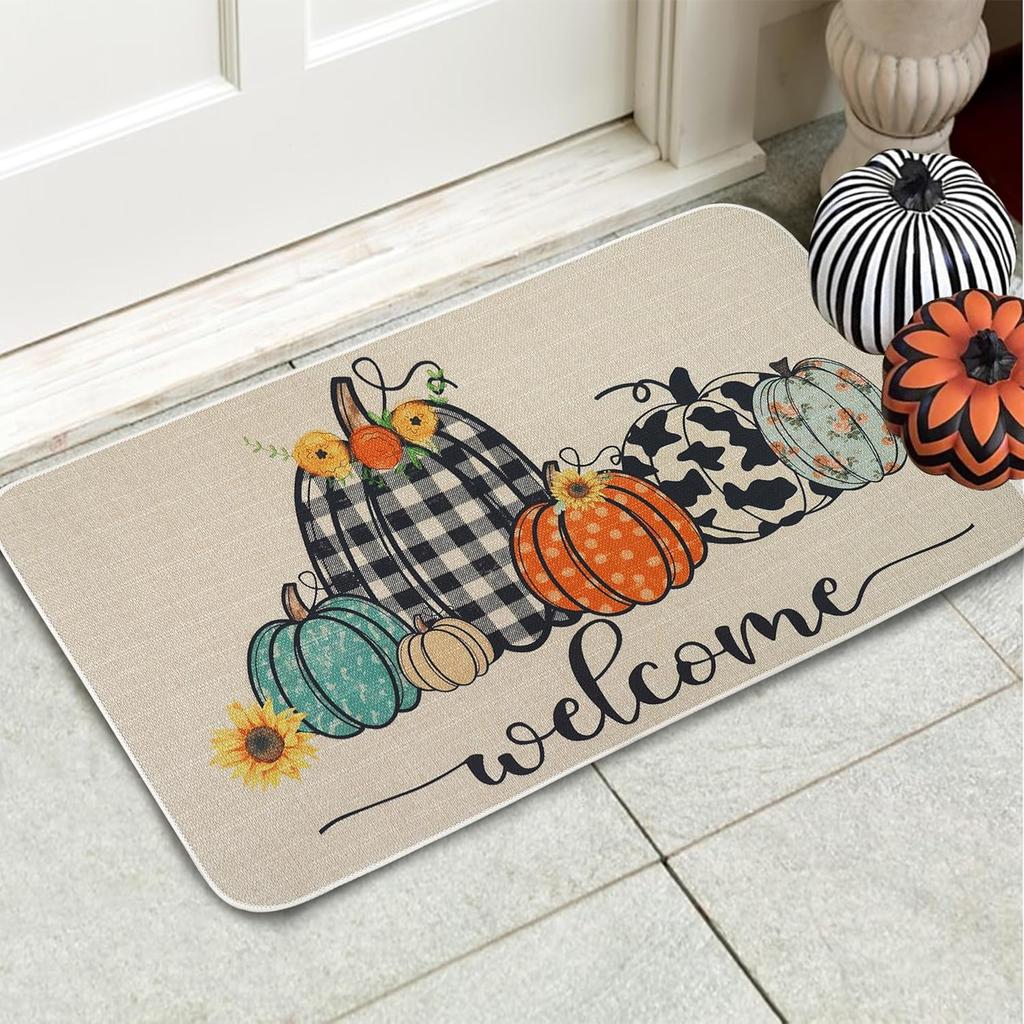 Halloween Carpet, Autumn Door Mat, Indoor and Outdoor Welcome Mat, Home Decoration, Kitchen, Bedroom Carpet