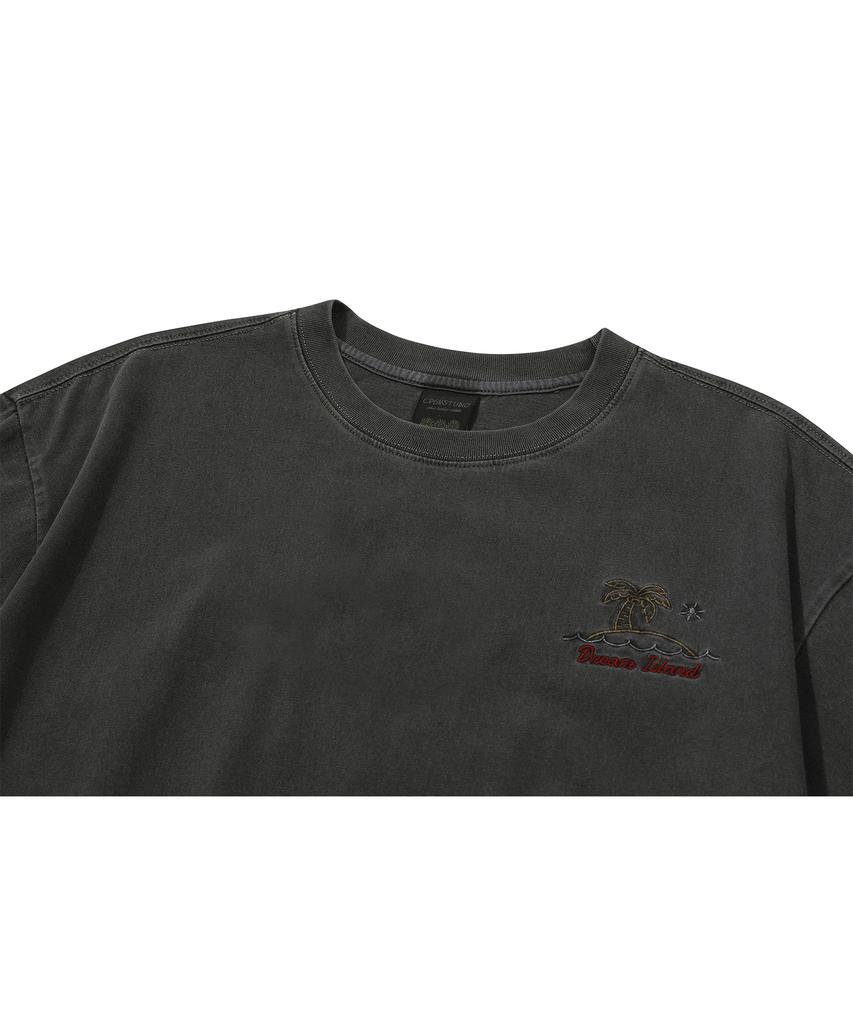 CPGN STUDIO Dream Island Pigment Short Sleeve T-Shirt Smoke Black