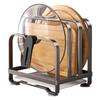 Kitchen Pot Lid Holder Cutting Board Rack Countertop Chopping Board Bracket Multifunctional Storage Shelf Organizer Stand
