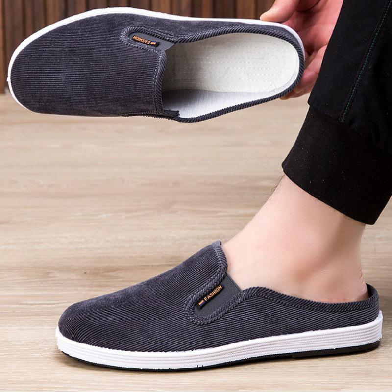 

Новые летние пекинские тканевые туфли-полушлепки без задников, повседневные, нескользящие, дышащие и износостойкие, домашние педали. 45 new models are new