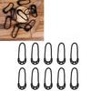 20 Pcs Durable TPU Zipper Pulls U Shape Black Zipper Puller Zipper Tail Rope Clothing Accessory
