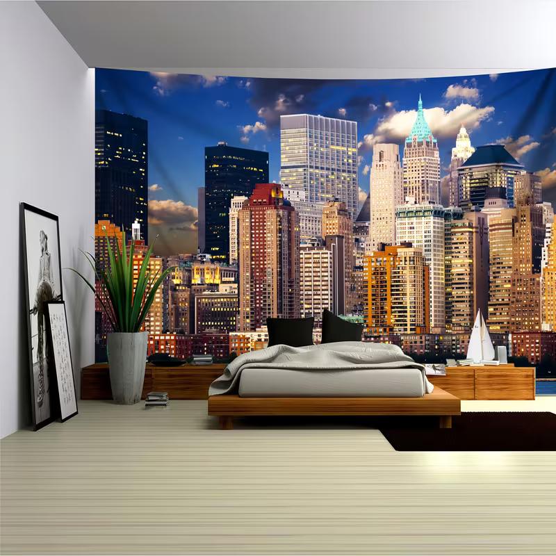 

2D Solid White Tapestry Minimalist Aesthetic Wall Hanging 47.2x31.5inch/120*80cm