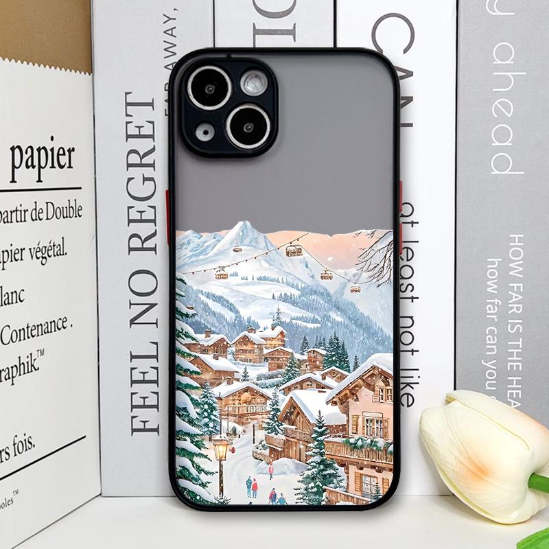 Ins Cartoon Christmas Style Phone Case for IPhone 17 Pro Max 16 165 14 13 12 11 Pro Max XR XS X 7 8 14Plus Streetscape Art Cover