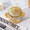Seasoning Jar with Lid And Spoon Salt Bowl Container Sugar Bowl for Coffee Bar European Style Seasoning Canister for Kitchen Countertop
