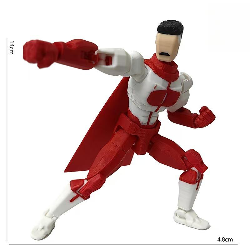 3D Printed Invincible Boy Invincible Mark Titan13 T13 Dummy13 Multi-Jointed Movable Action Figure Desktop Ornament