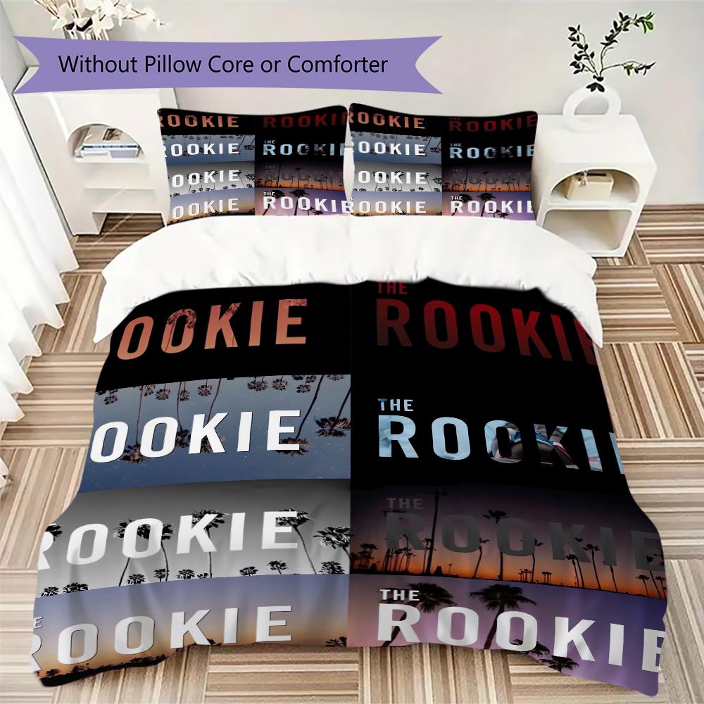 THE ROOKIE Σετ Κουβέρτας Κρεβατοκάμαρας με Μοτίβο Κάλυμμα Κουβέρτας Μαξιλαροθήκη Διακόσμηση Σπιτιού Δώρο Γενεθλίων (1 * παπλωματοθήκη + 2 * μαξιλαροθήκη χωρίς πυρήνα)94