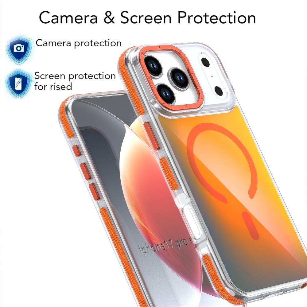 Luxury Quality Metal Lens Magsafe Phone Case for iPhone 17 Air 16 Pro Max 16E 15Plus 14 13 12 11 Wireless Charge Discolour Cover