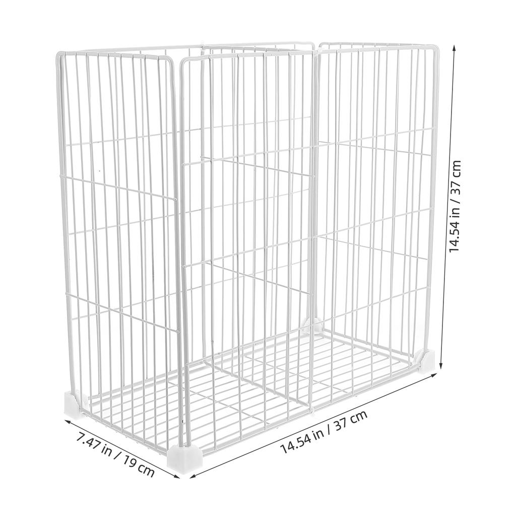 Freezer Divider Rack Basket Organizers Refrigerator Mini Food Dividers for Bottom Chest Bins Iron Storage Baskets Food Bins Dorm