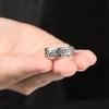 Buyee 925 Sterling Silver Fashion Ring Finger Adjustable Constellation Jewelry Circle for Women Men Fine Silver Ring Gift