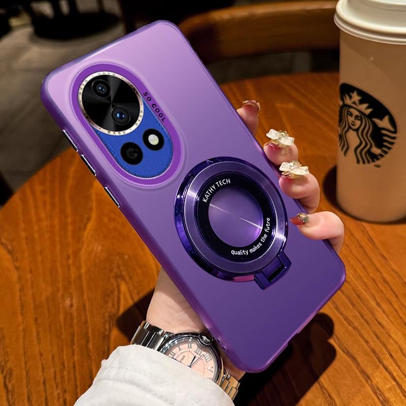 Laser Matte Hard Ring Magnetic Bracket Case For Oppo A80 A60 A78 A58 A18 A38 A16 A57 A79 A98 A96 A17 A74 A94 A5 Pro Stand Cover