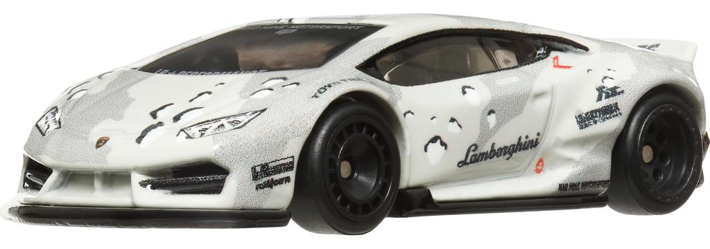 Hot Wheels Car Culture Slide Street Liberty Works Lamborghini Huracan Vehicle Toy Mini Car Ages 3 and Up White HKC84