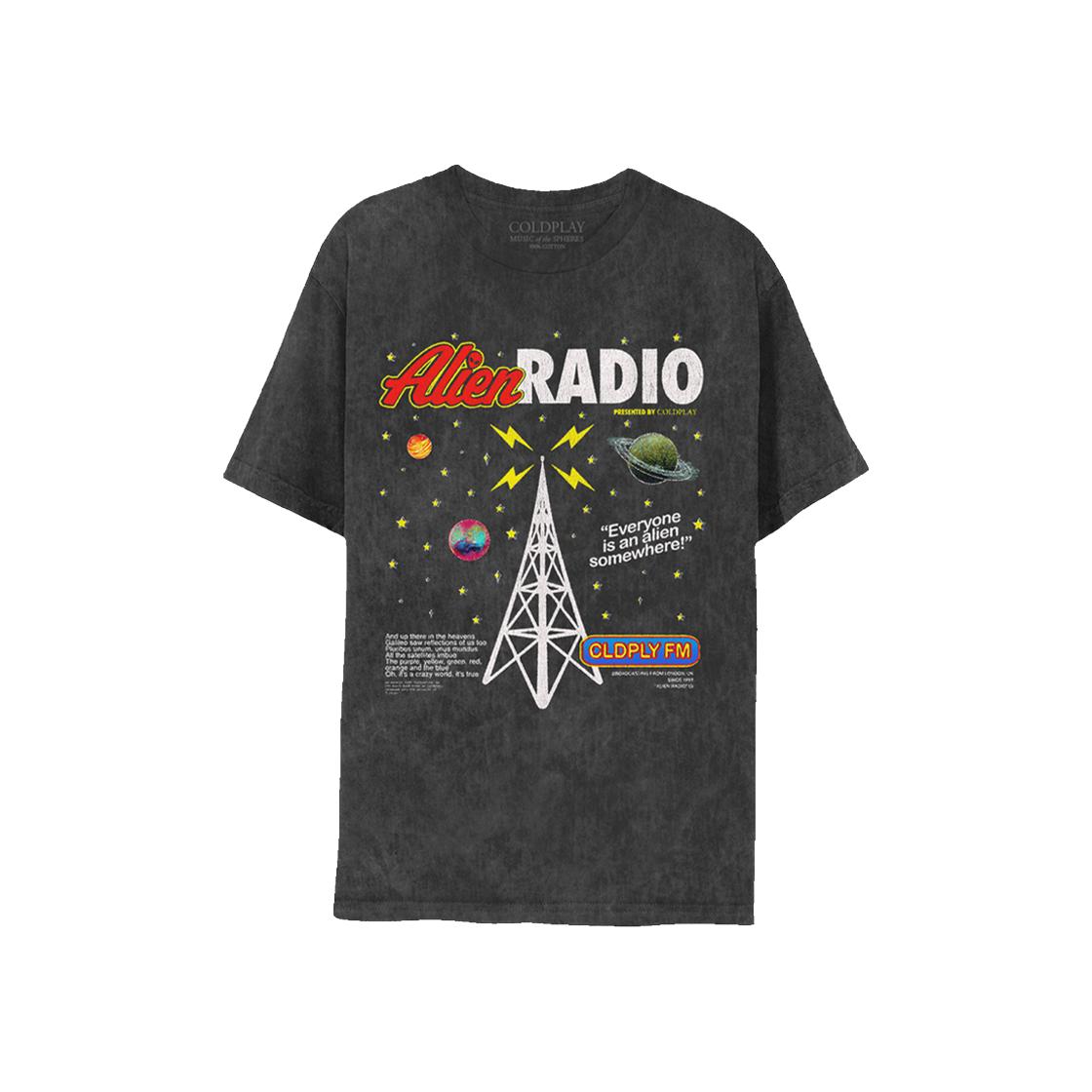 Coldplay Alien Radio T-Shirt Charcoal XL древесный уголь