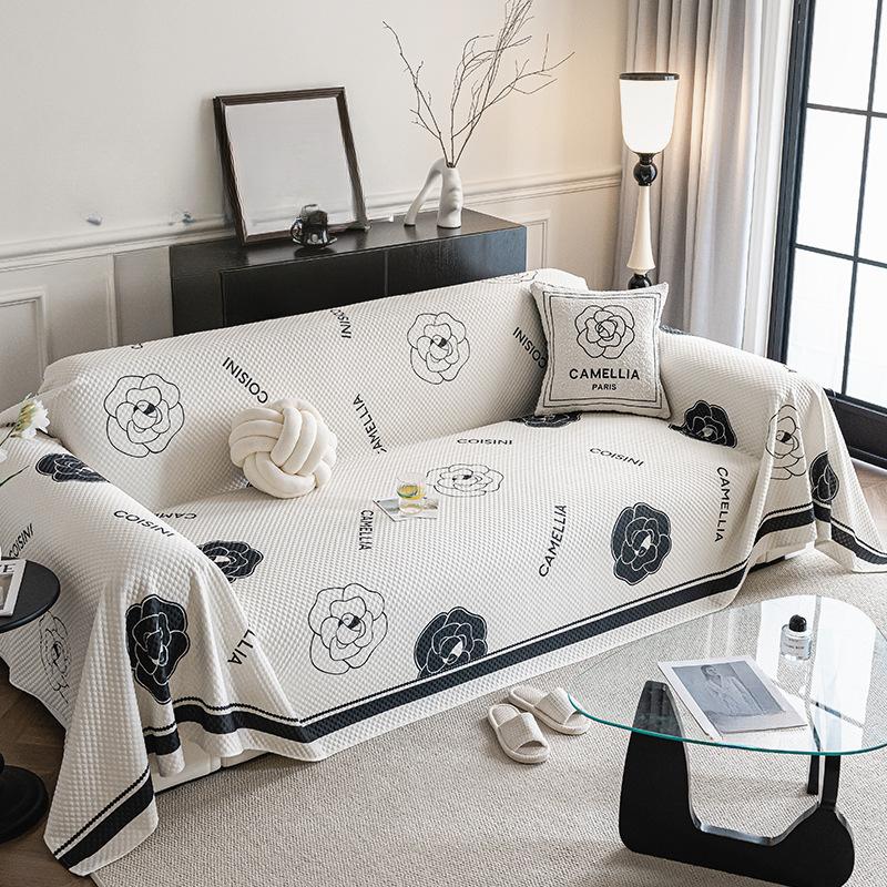 Ice Silk Sofa Towel Summer All-Inclusive Sofa Cover Dust Cover One-Piece Sofa Large Cover Cloth Cushion Cool and Breathable