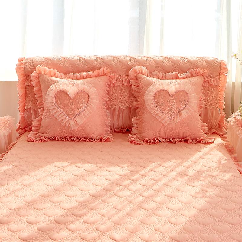 European Style Sweet Girl Heart Lace Edge Cushion Cover Ruffle Lace Princess Pillowcase Wedding Home Sofa Car Decorative Pillows