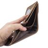 Jiamida Retro Men's Genuine Crazy Horse Leather RFID Wallet - Short, Multi-Card Coin Purse