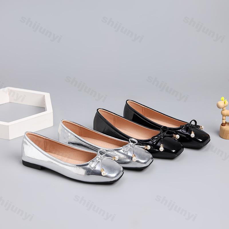 Fashion Bow Knot Women Fashion Single Shoes 2025 New Large Size Soft Sole Comfort Casual Flats Outdoor Non Slip Elegant Mary Jane Shoes