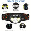 1200mAh Ultra Bright LED Rechargeable Headlight with Motion Sensor and 8 Lighting Modes Suitable for Outdoor Camping, Running, and Fishing