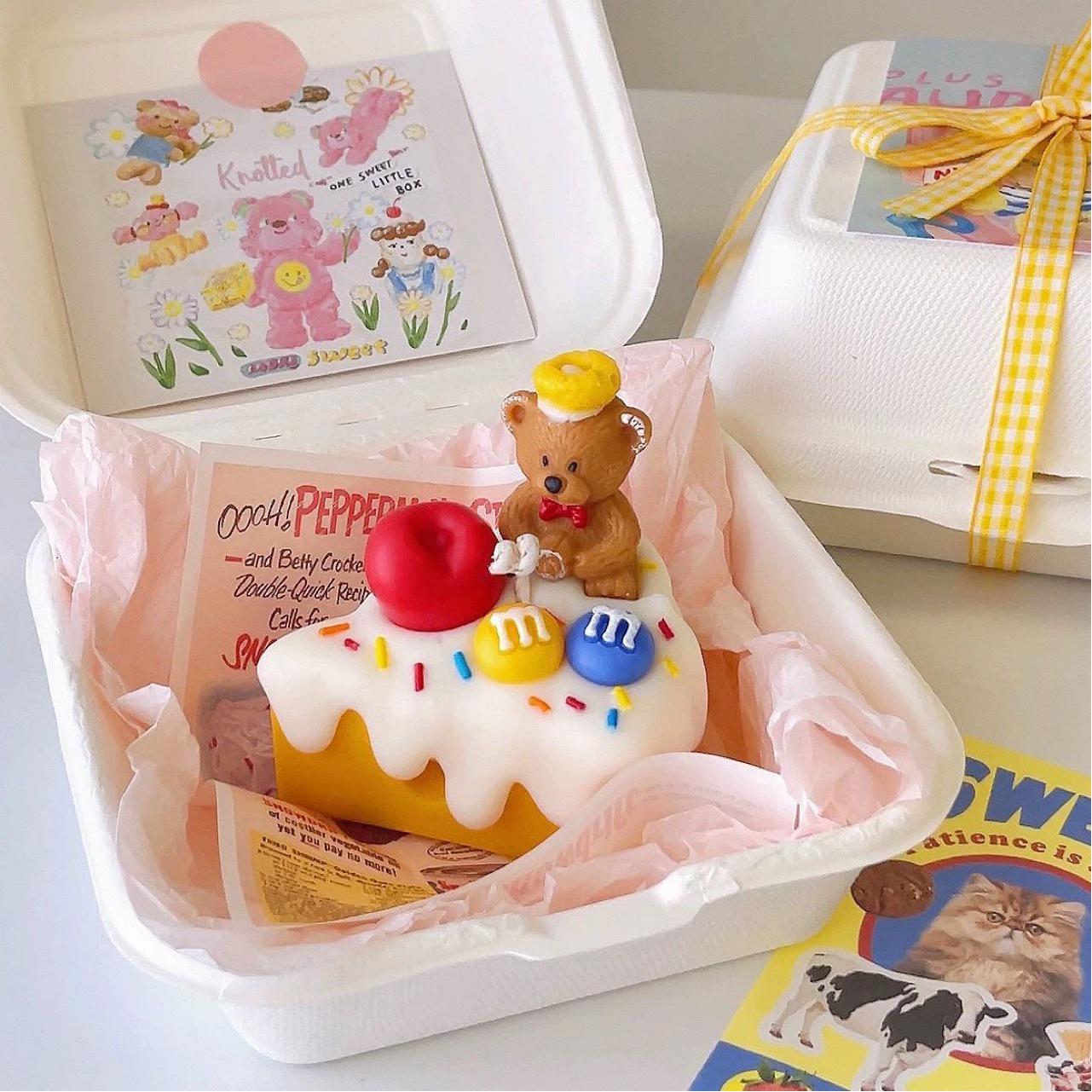 Handmade Cheese-Scented Candle Cake Ornaments - Cute Birthday Gift for Girls Westin White Tea