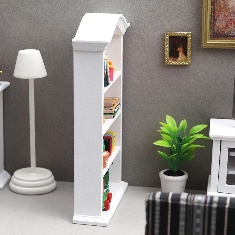 1:12 Dollhouse Miniature Arched Cabinet Vintage Bookcase Furniture Model