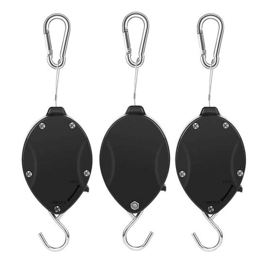 3 Pcs Retractable Plant Hanger Heavy Duty Plant Pulley Easy