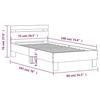 VidaXL Bed Frame with Headboard Sonoma Oak 75x190 Cm 838570