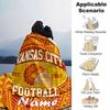 Kansas City Football Helmet Pattern Customized Your Name Blanket Lightweight And Comfortable Warm Blanket Suitable For Bed Home Chair Office Sofa