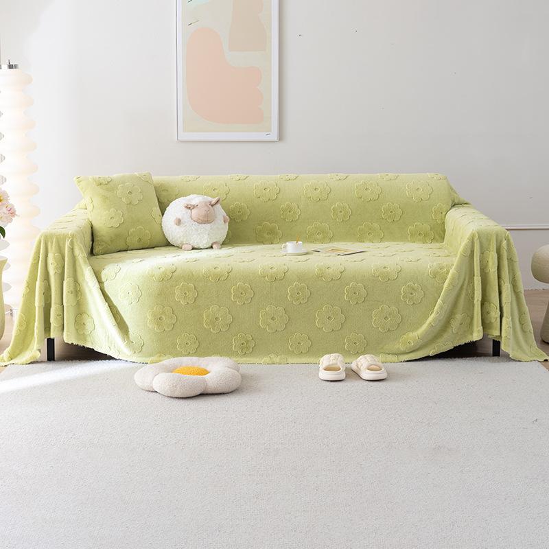 Anti-Scratching Sofa Cover Towel Cover All-Inclusive Universal Non-Slip Mat Cover Cloth Winter Plush Sofa Cover