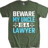 T Shirt Men Casual Round Neck Tee Cotton Summer For Her T Shirt Beware My Uncle Is A Lawyer Short Sleeve Workout Oneck Tshirt