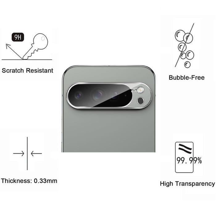 Protection Caméra - Phonillico® - Google Pixel 9 Pro XL - Verre Trempé - Lot de 2 - Résistant aux Rayures