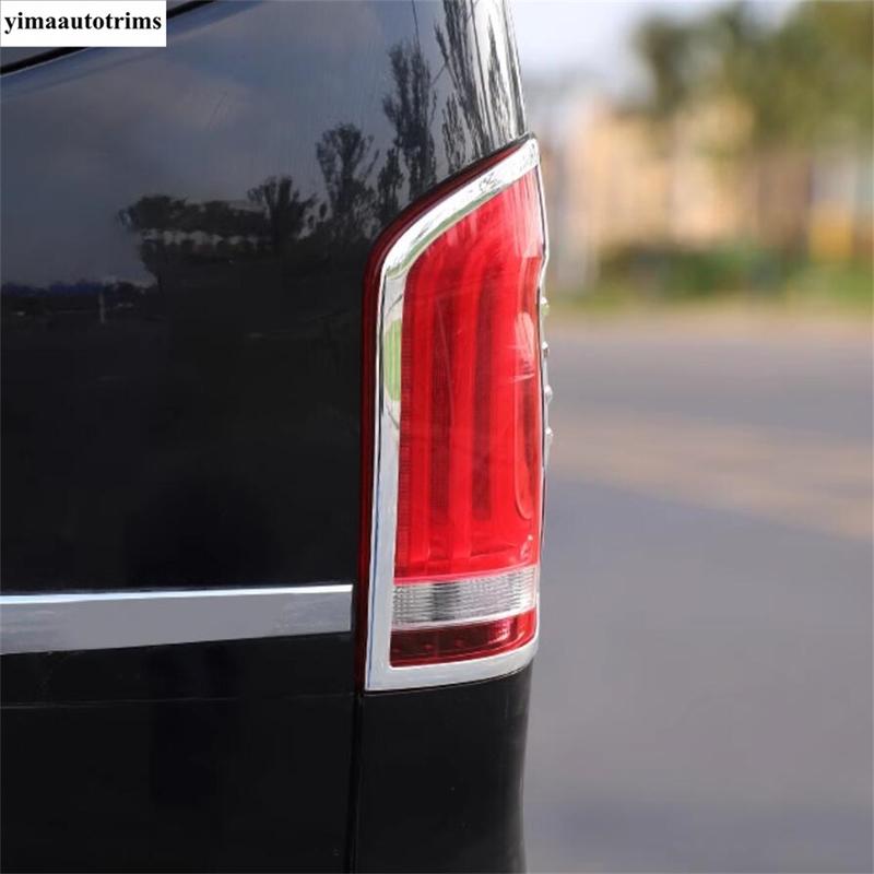 Car Rear Tail Light Lamp Frame Eyebrow Decor Cover Trim For Mercedes-Benz Vito W447 / V Class 2014 - 2025 ABS Chrome Accessories