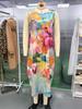 2025 Women's Autumn Solid Color Casual Dress – Customizable Print Option Available