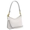 Coach Laurel 19 Logo Logo Zip Calf Leather Crossbody Shoulder Bag Small Women's Chalk White