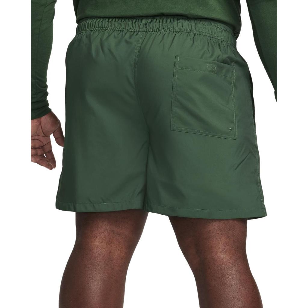 Nike Club Logo Embroidered Drawstring Straight-Leg Sports Shorts Men Bottoms Green FN3307-323
