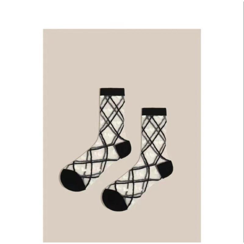 

Милые и нежные летние прозрачные тонкие носки до середины икры из хрустального шелка в форме сердца из стекловолокна 1 pair чёрный