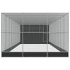 Vidaxl Aviary with Extension, Silver, 1118X303X216 Cm, Steel