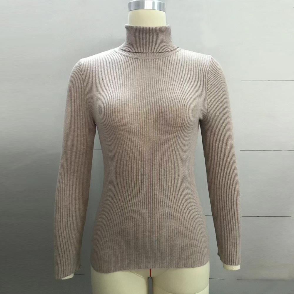 2024 Women's High Neck Knitted Pullover - Europe & America Style