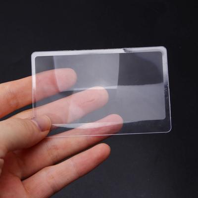 Plastic Bookmark Large Area Card Thin Reading Magnifying Glass Business Card Magnifying Glass Large Sheet Magnifier