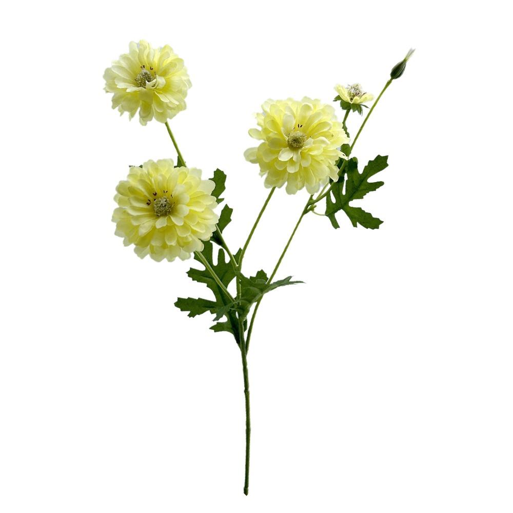 54CM Artificial Silk Flowers Artificial Silk 4 Heads Design Chrysanthemum Bouquet Nordic Style Bridal Bouquet
