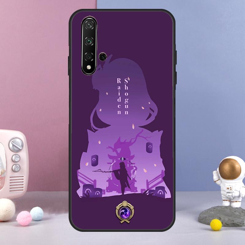 Genshin Impact Raiden Shogun For Huawei Nova 3i 7i 8i 11i 12i 9 10 SE Y60 Y61 Y70 Y72 Y73 Y90 Y91 P20 P40 P30 Lite Case