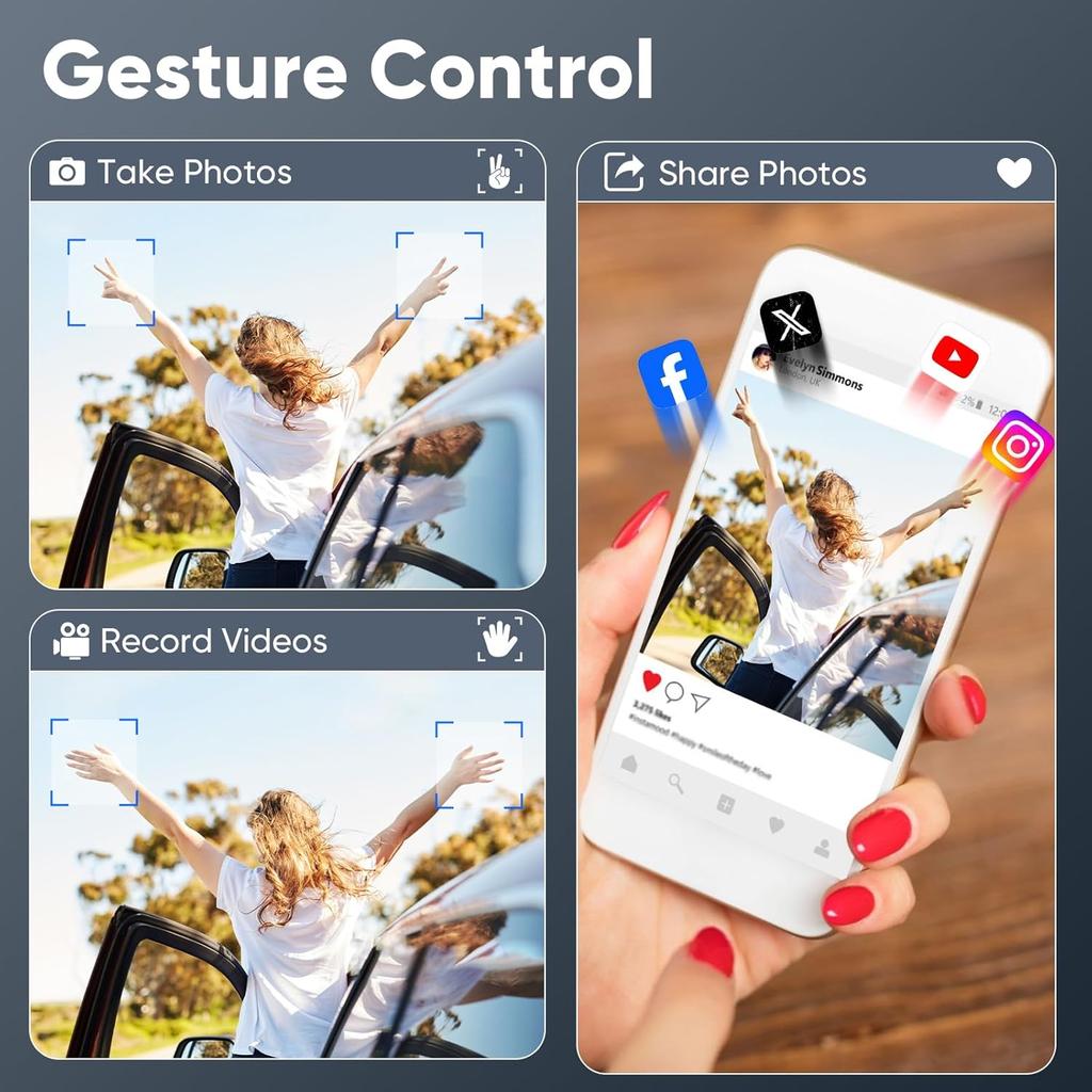 Foldable Drone with 1080P HD Camera for Beginners & Adults, FPV Live Video, One Key Start, Altitude Hold, 3D Flips, Gesture Selfie, 3 Speed Modes, 2