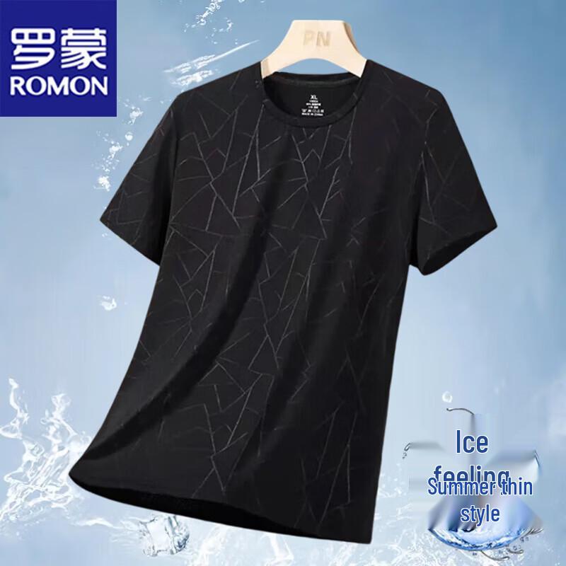 

ROMON Men s Ice Feel Short Sleeve T-Shirt 2XL