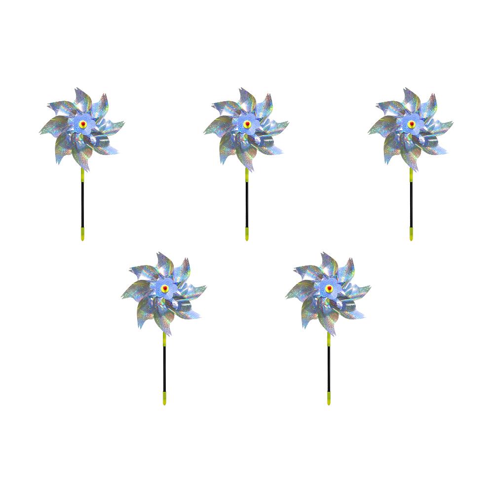 

5/10Pcs Fruit Garden Reflective Windmills Bird Repellent Bird-Scaring Wind Spinner DIY 8-Blade Rotating Windmill for Garden Yard