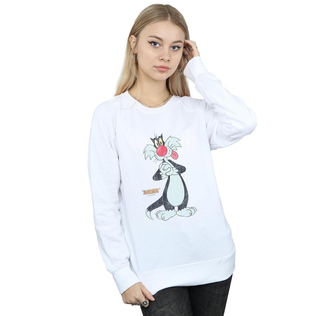 Looney Tunes Womens/Ladies Sylvester Distressed Sweatshirt