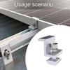 8Pcs Solar Panel Adjustable End Clamps Solar Panel Mounting Bracket Clamp Solar Systems Accessories End Clamp Enduring