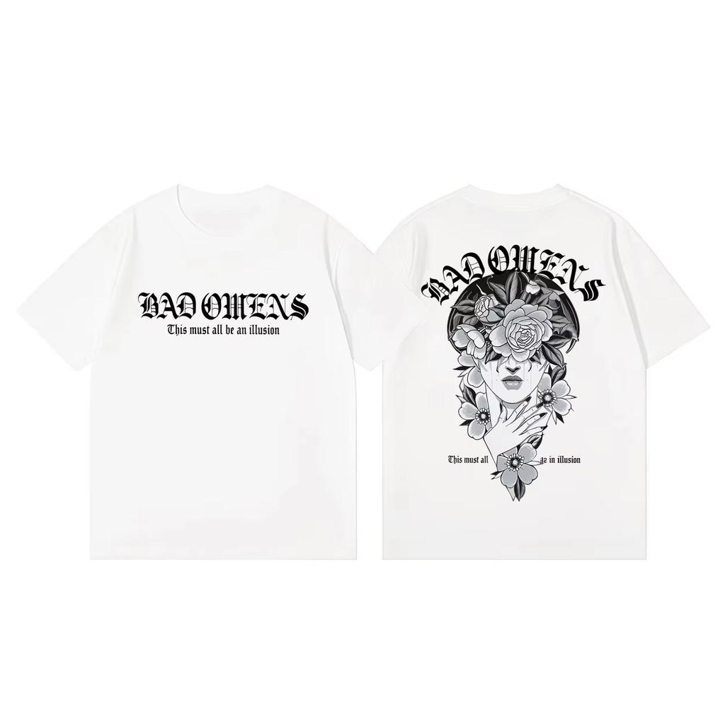 2026 Rock Band Bad OUnisexs Tour Grafica Maglietta Unisex e Donna Nuova Estiva Gotica Y2K Abbigliamento Hiphop Girocollo Manica Corta Top
