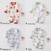 Baby Cotton Footed Romper With Long Sleeves For Newborns And Infants