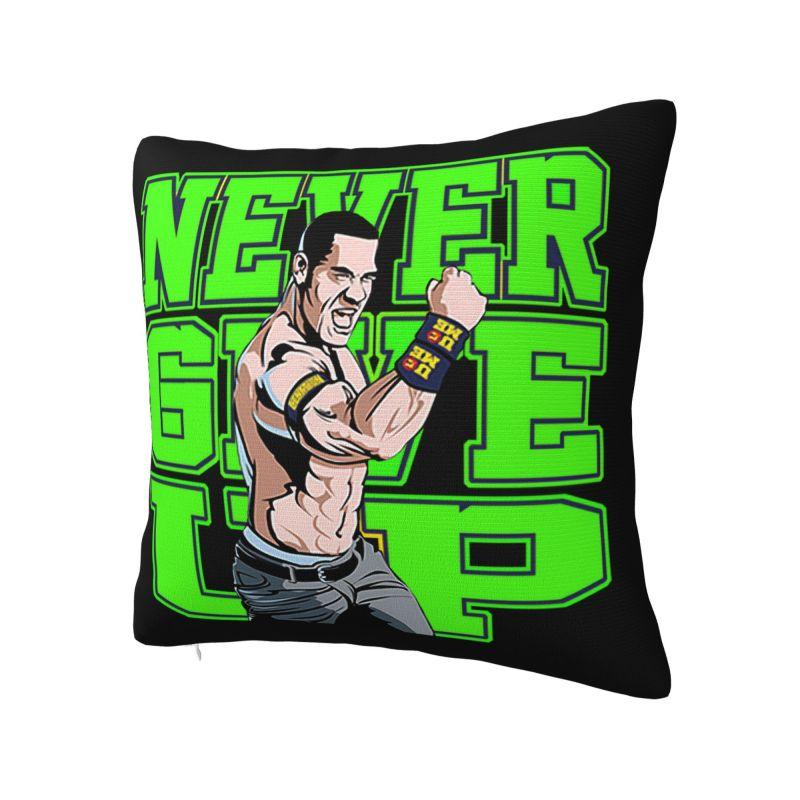 Copricuscino Lussuoso WWE John Cena Never Give Up Morbido per Divano e Cuscino per Soggiorno