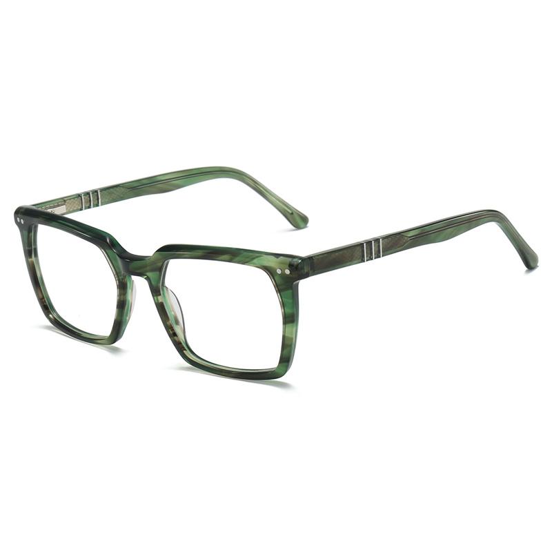 

Новый Стиль Модный Стиль Рисовые Гвозди Ацетатный Материал Квадратная Зеленая Оправа Очков Фото Коричневый Серый Защита от Синего Света Женские Очки для Дальнозоркости с Рецептом 1.5