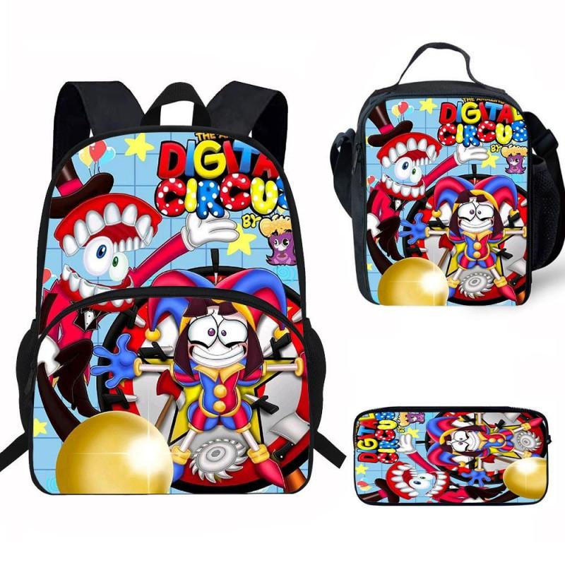 Kinder Cartoon Rucksack Set Grundschüler Mit Lunchtasche Federmäppchen - Leicht Ergonomisch Oxford Stoff